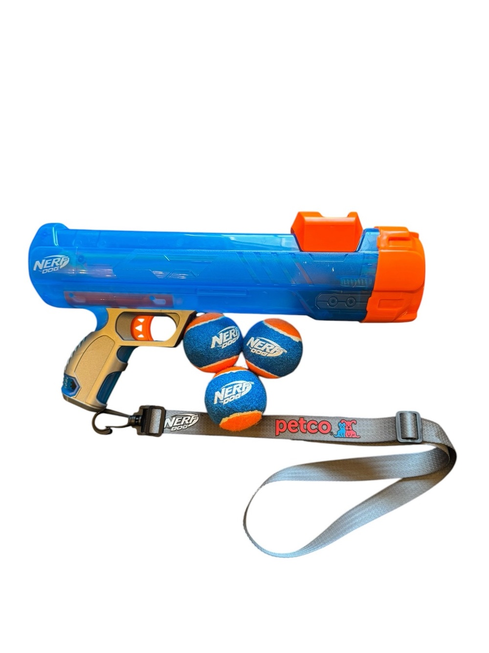 Nerf Dog Tennis Ball Launcher with 3 Balls and Strap - Picture 5 of 6